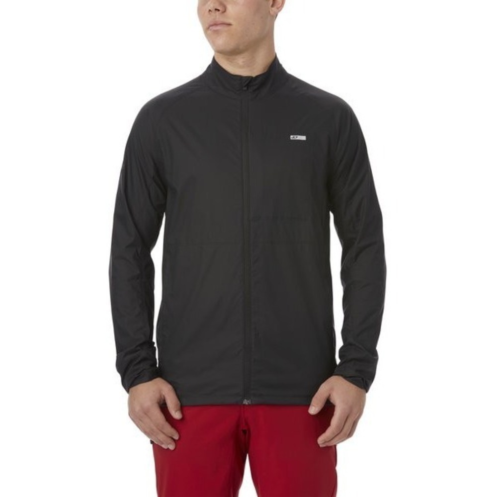 Giro Stow Jacket Men's Medium Black‎ Full Zip Lightweight Packable Trail Cycling